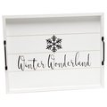 Elegant Designs "Winter Wonderland" Wood Serving Tray with Handles, 15.50" x 12" HG2000-WWW